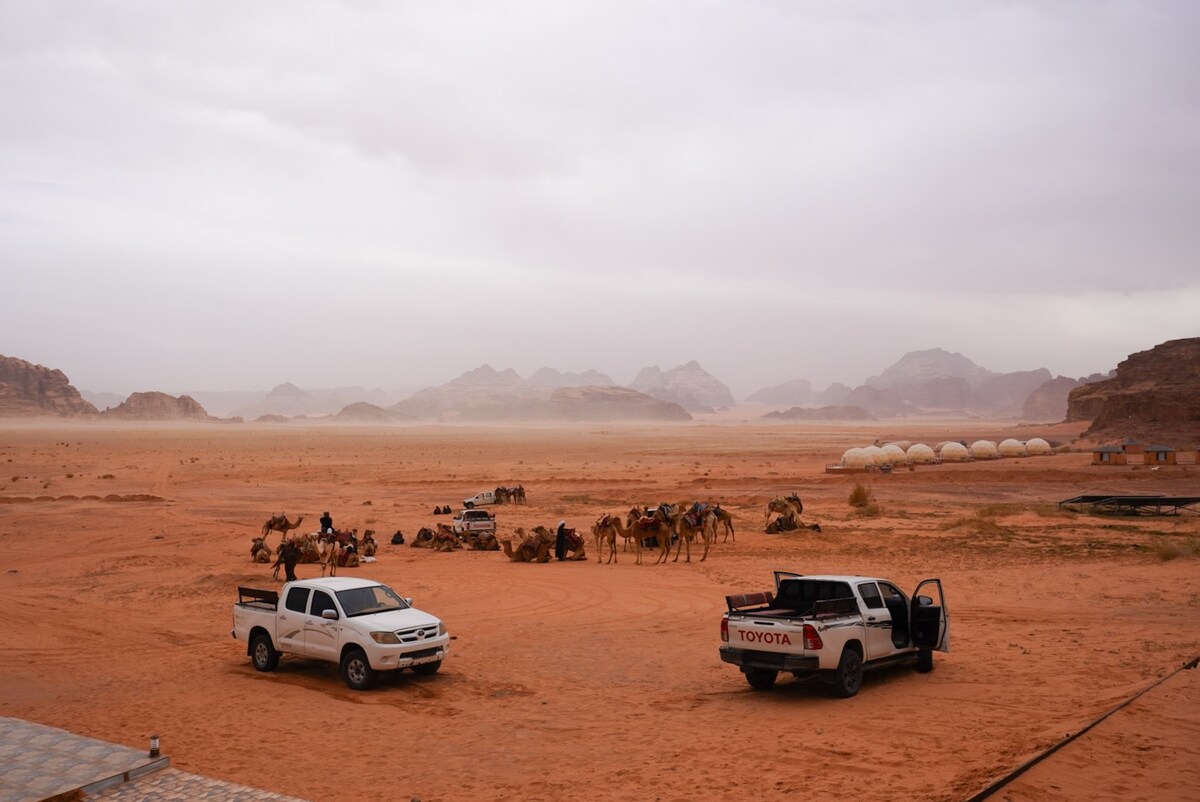 Luxurious Martian Tent in the Wadi Rum Desert