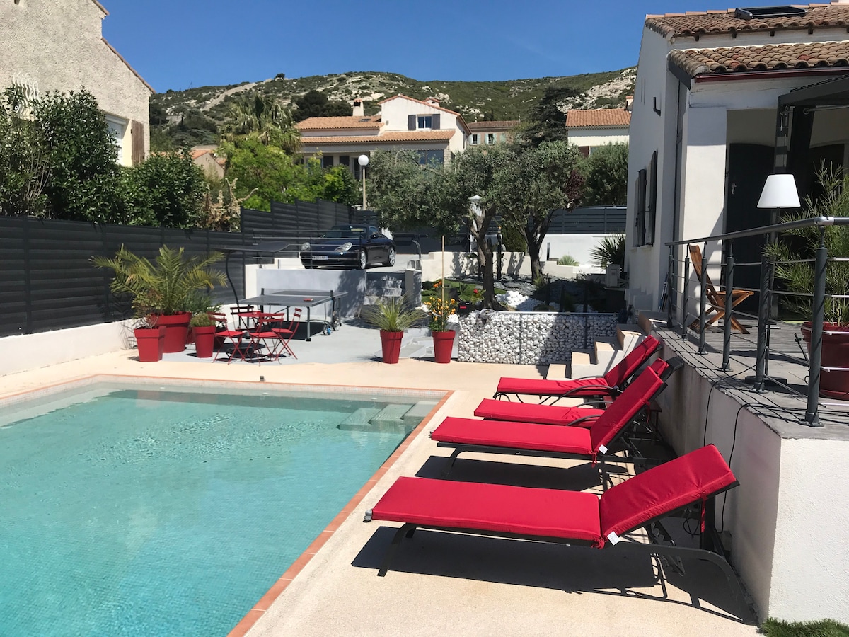 Étage indépendant ds villa Piscine Jacuzzi  Sauna