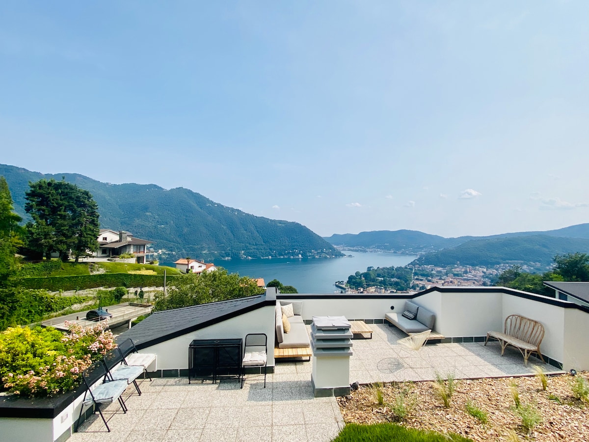 Villa superbe vue lac, roof top et jardin privé