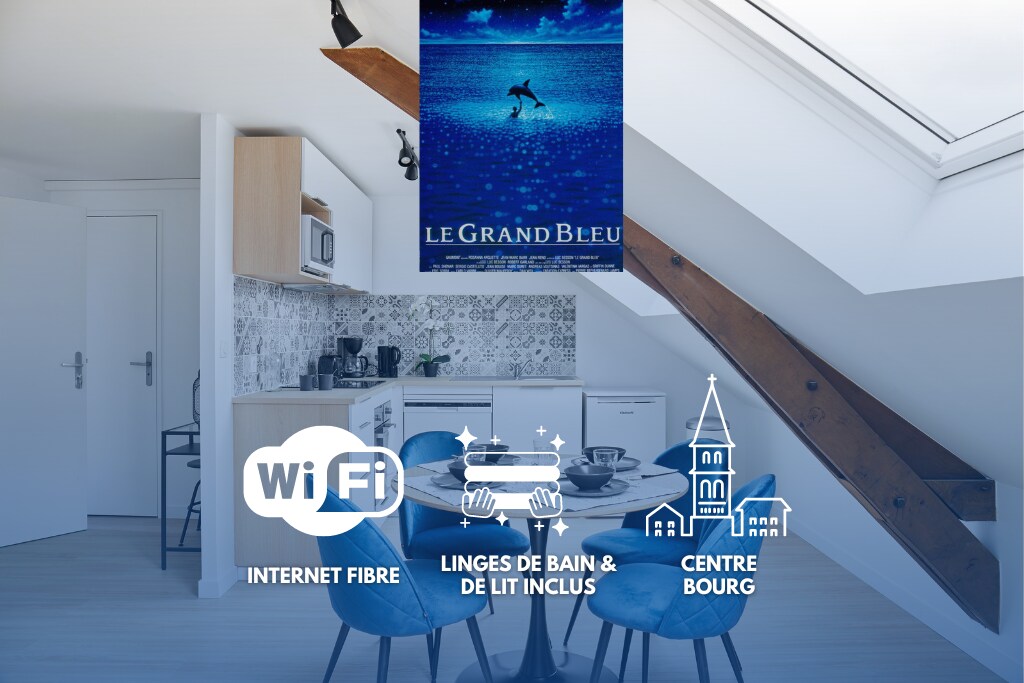 Le Grand Bleu - Wifi fibre/Linge/Accès cour