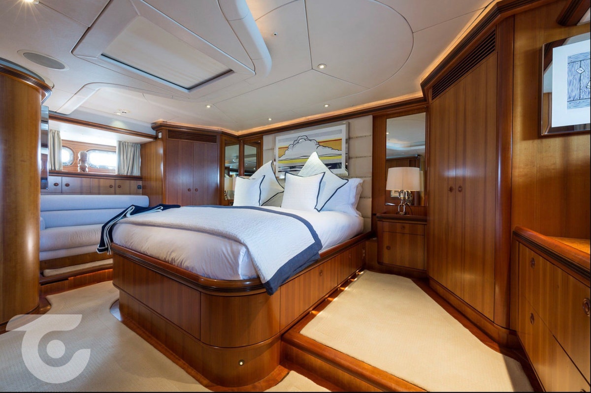 Luxurious superyacht Master Cabin
