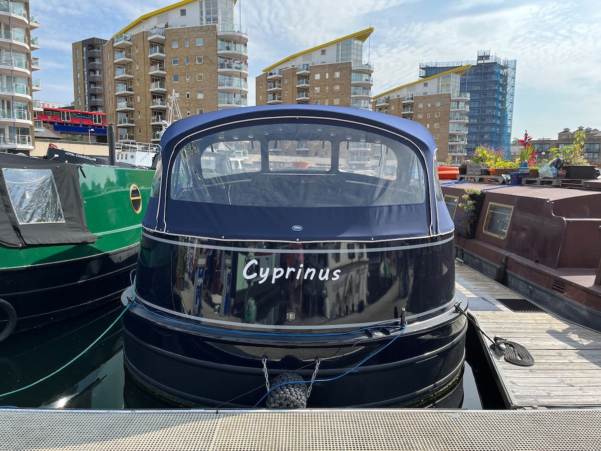 Luxury Houseboat in London that sleeps up to four.