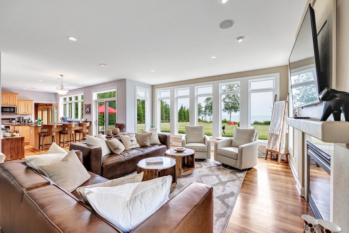 Lake Home with Sweeping Views of Lake Michigan.