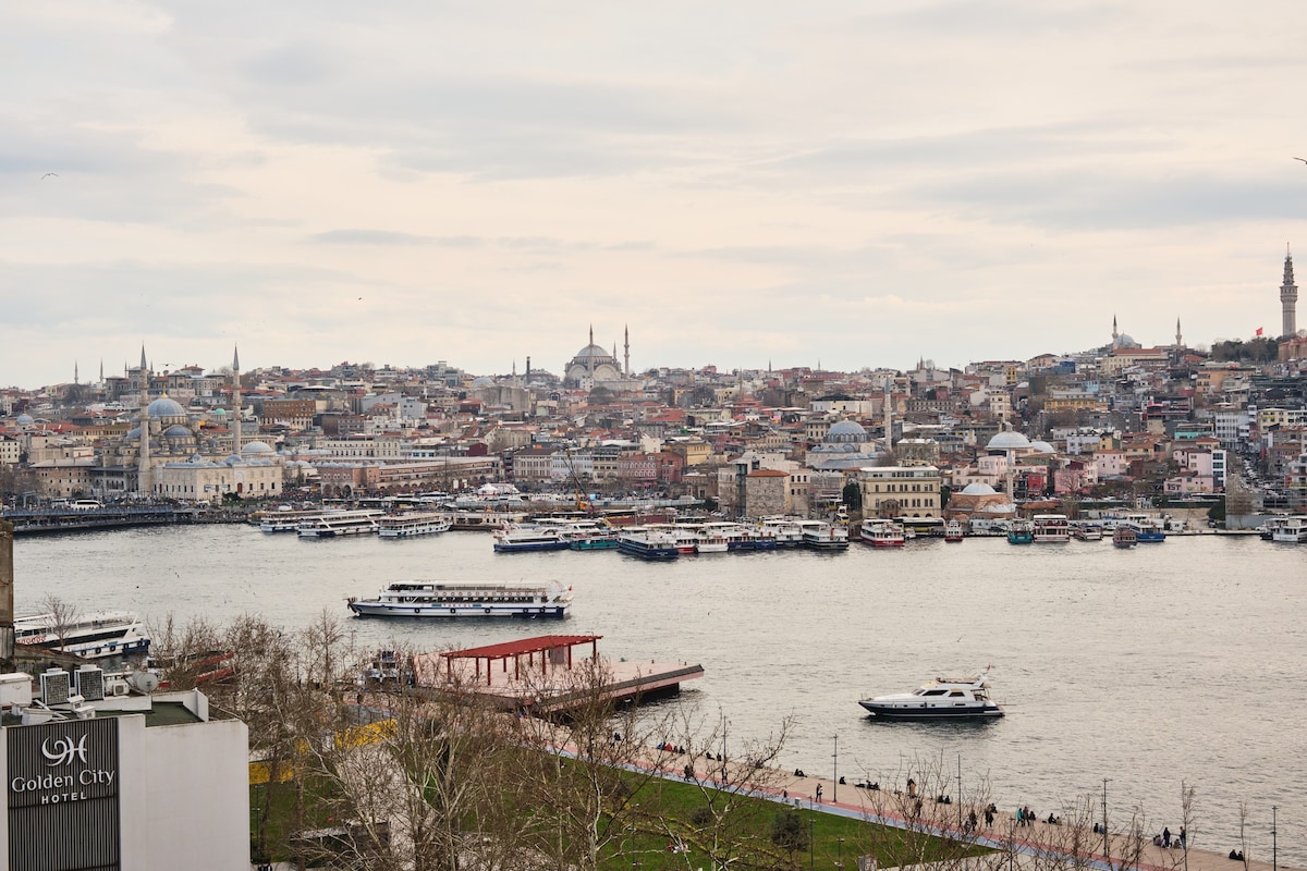 Cozy 1BR Goldenhorn View w/AC & Lift-Galata 1