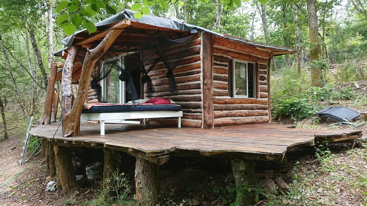 Cabane canafricaine option sauna, bain canadien