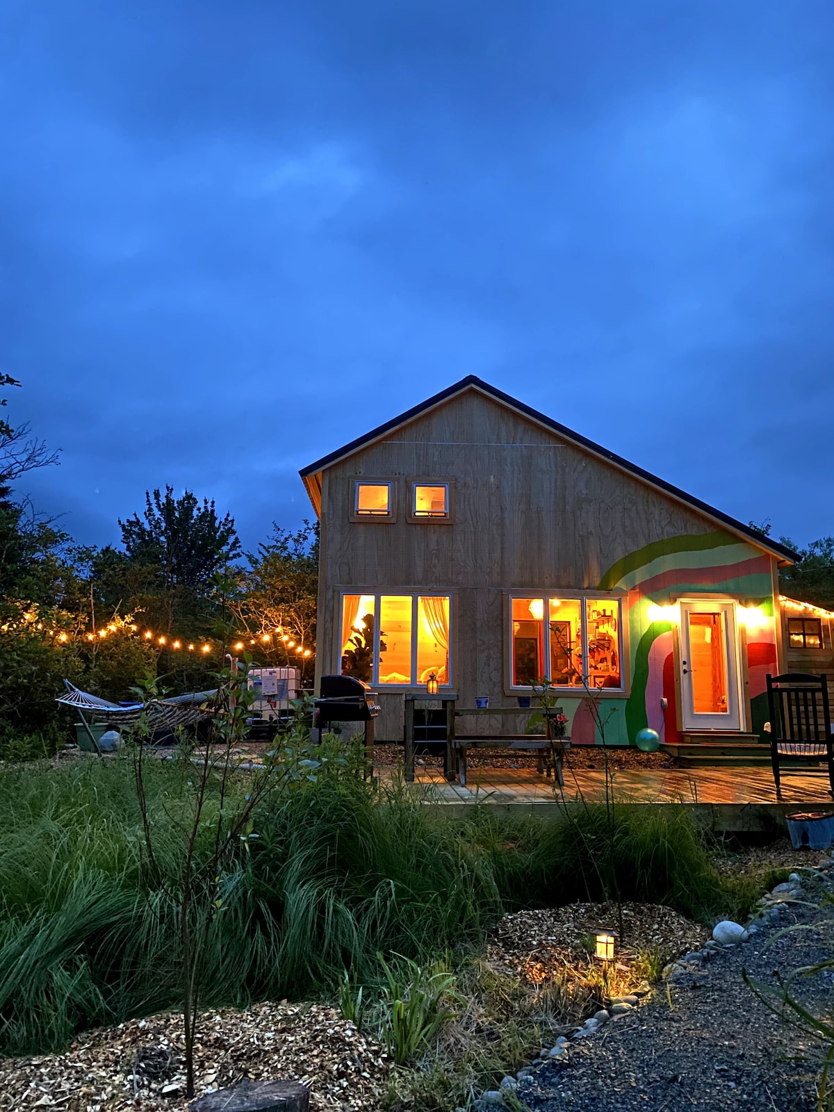 Unique Colorful Off-Grid Cabin