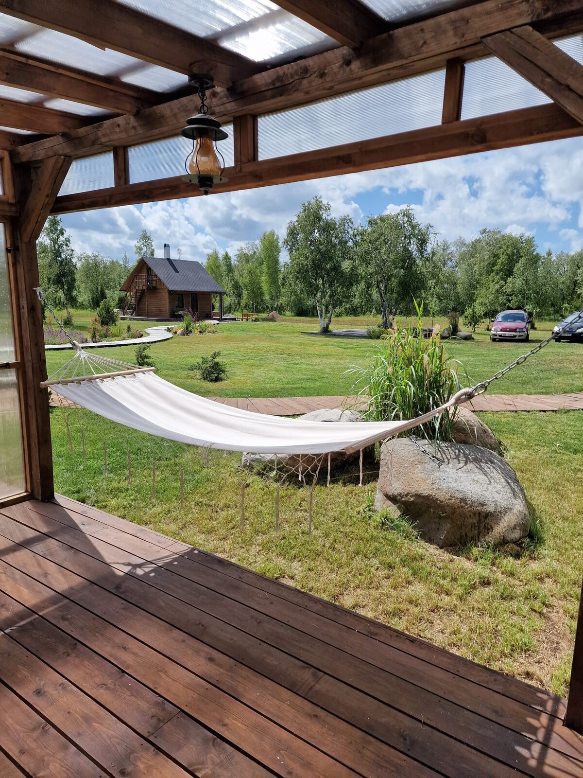 Old Estonian log cabin house