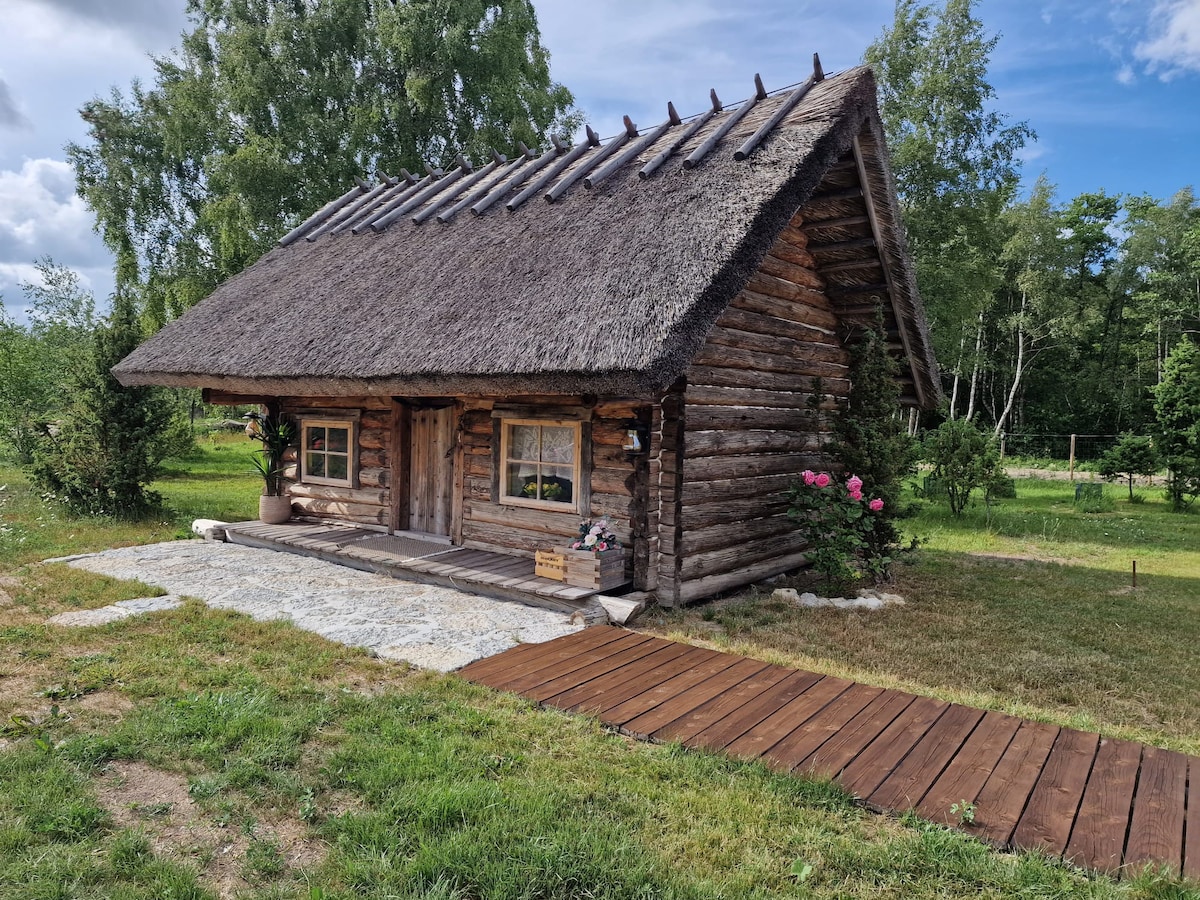 Old Estonian log cabin house