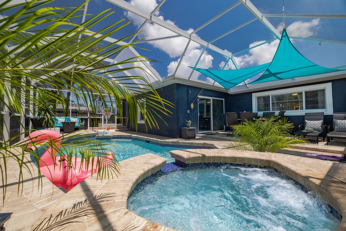 Paradise Cove-Designer Home | Pool+Spa | Arcade