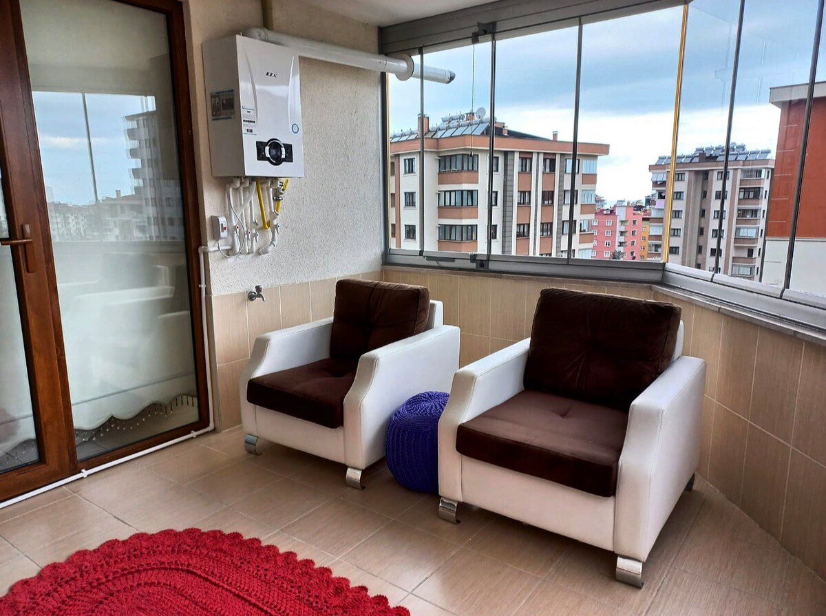 Trabzon 3 +1家具家具家具空调豪华公寓