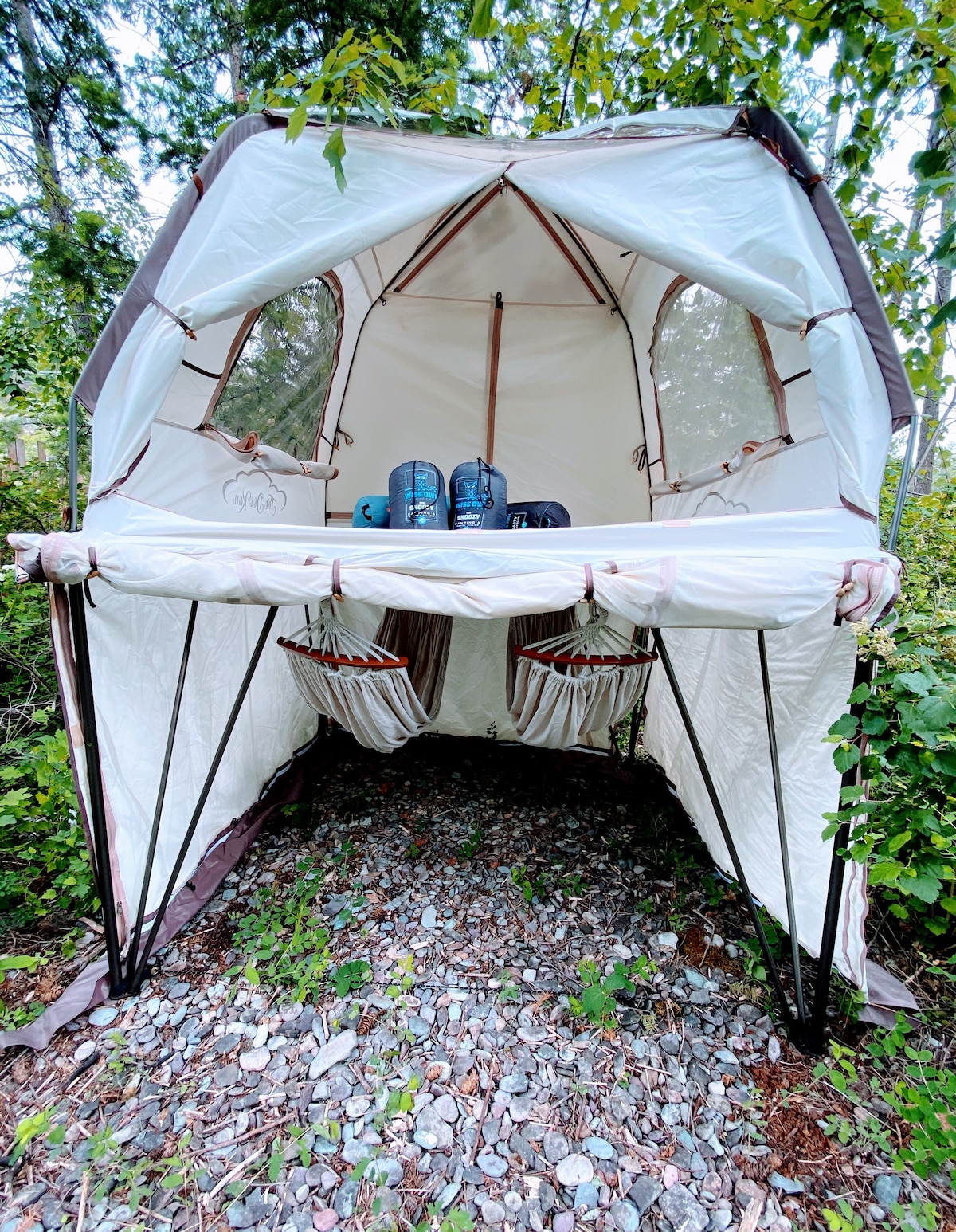 Double Decker Tent | Hammocks | Flathead Lake