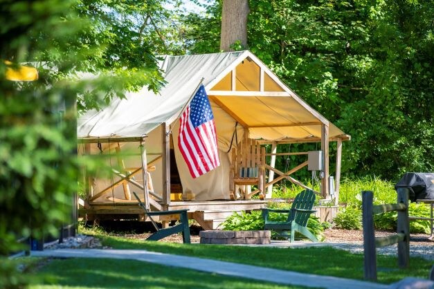 Rustic-chic Glamping Tent @ Coloma/St. Joseph KOA