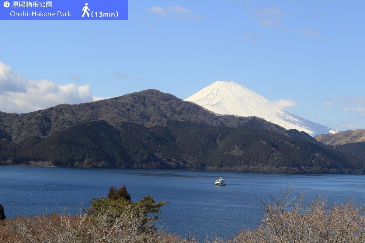 箱根全景，富士山附近的温泉！