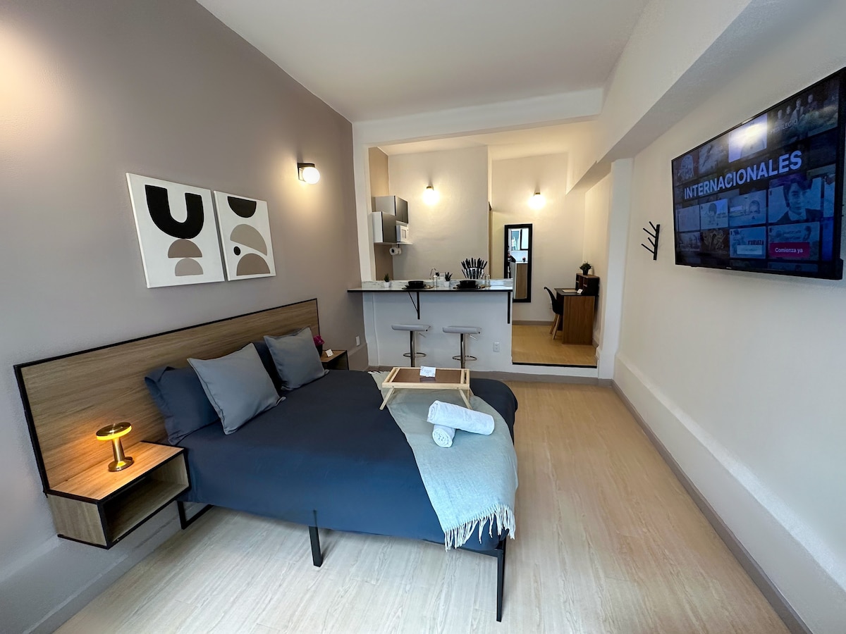 Increíble suite recién remodelada en la Condesa