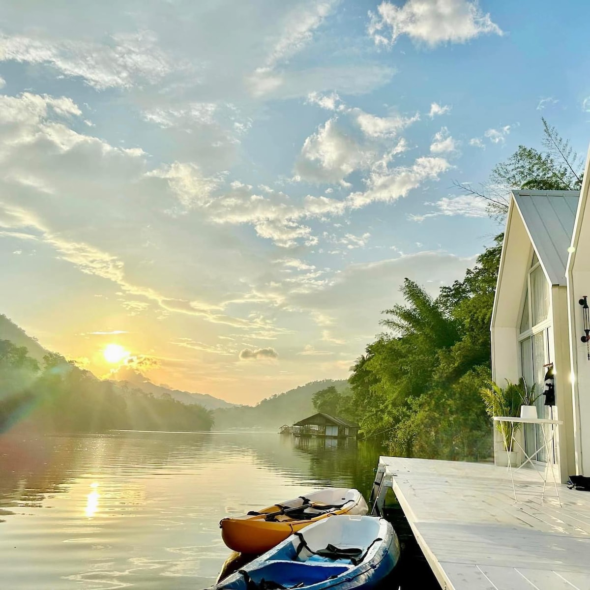 Whimsical Houseboat near Erawan Waterfall