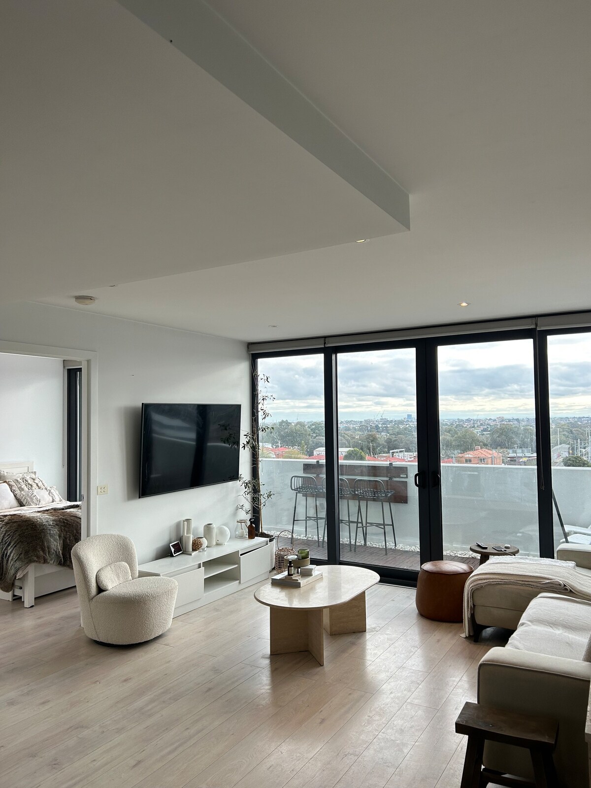 City views modern apartment
