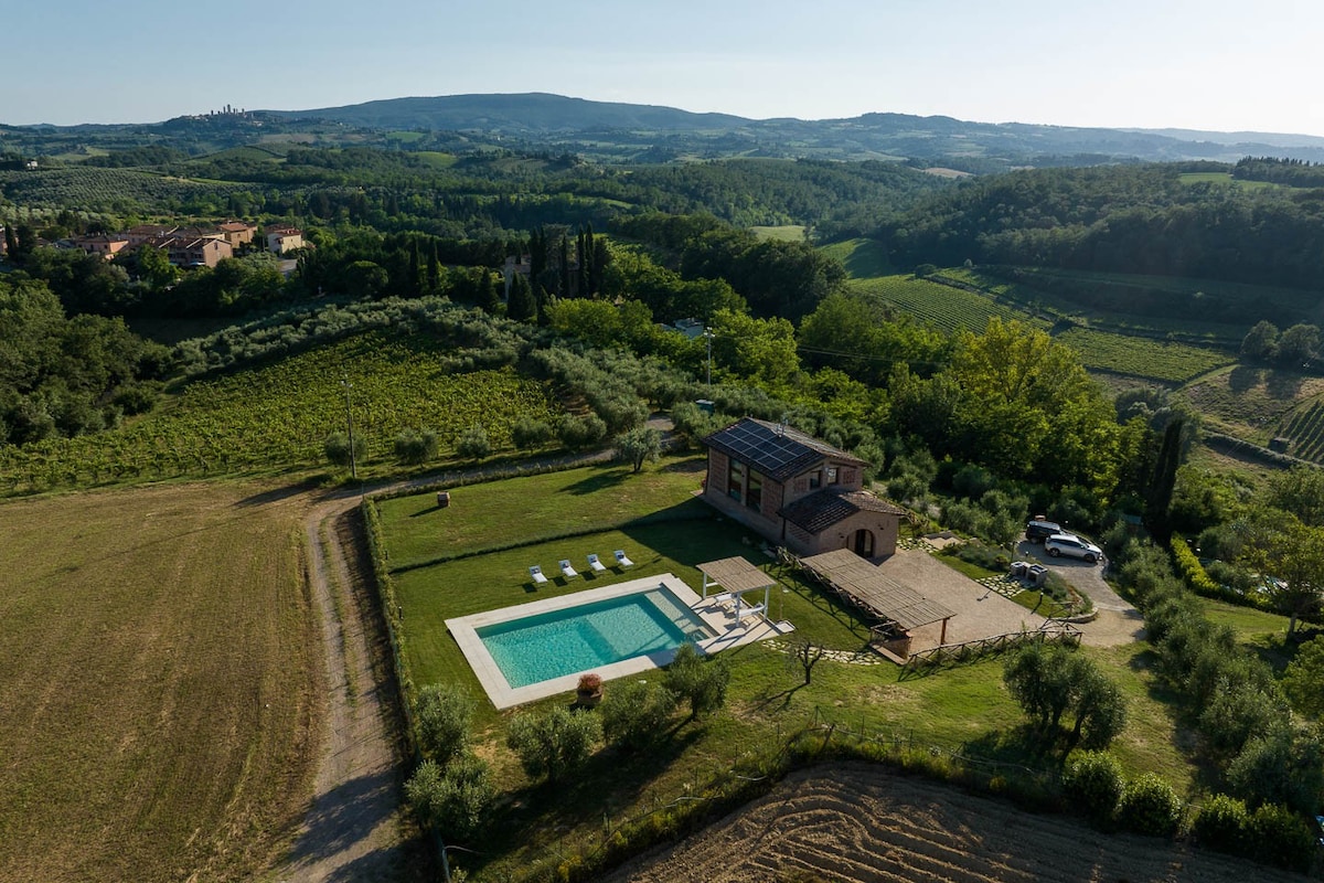 [Luxury Villa] Piscina e Vista su San Gimignano