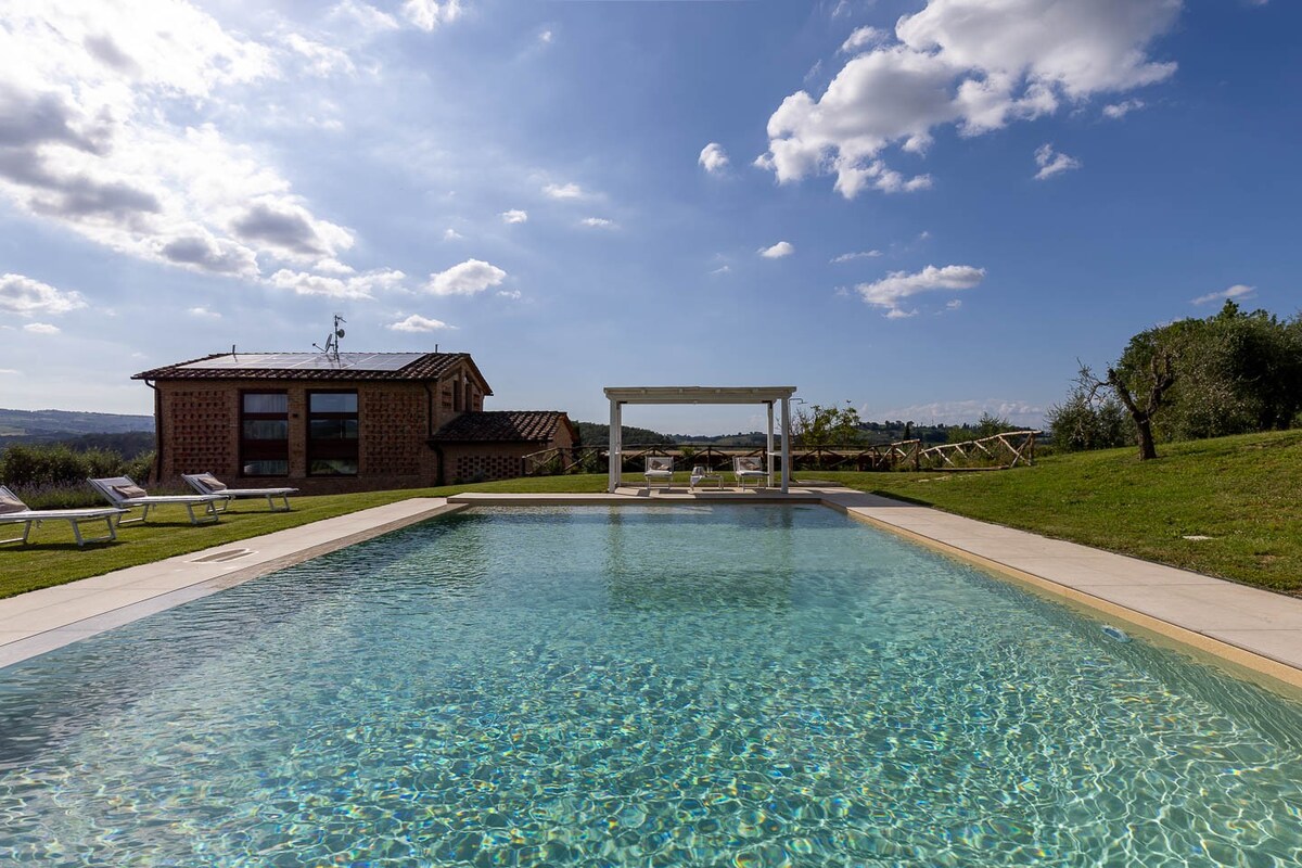 [Luxury Villa] Piscina e Vista su San Gimignano