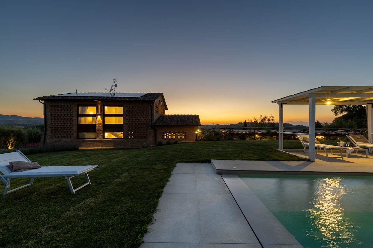 [Luxury Villa] Piscina e Vista su San Gimignano