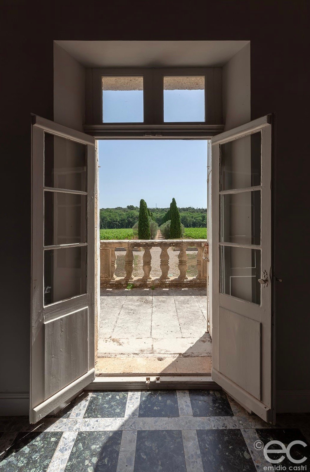 Château on vineyard