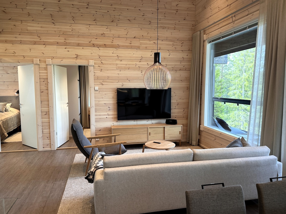 Brand new log cabin, sleeps 8, Ruka Ski Resort 4km