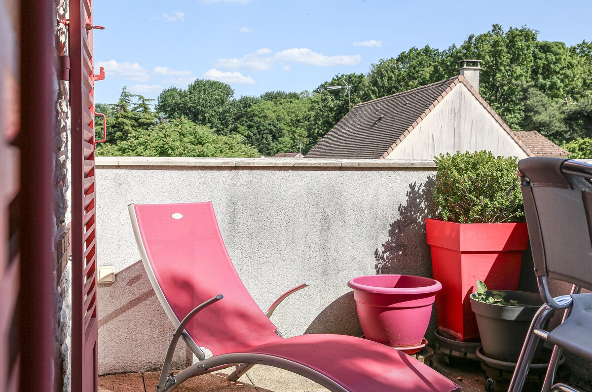 Terrace apartment in a historic villa