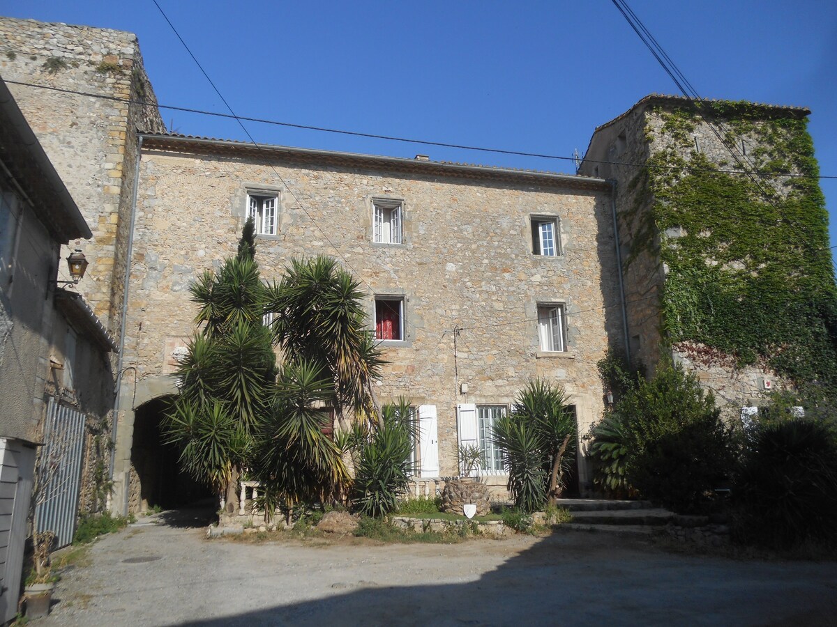 Logis de La Meschaussée, courtine XIe s (Ch.Jaune)