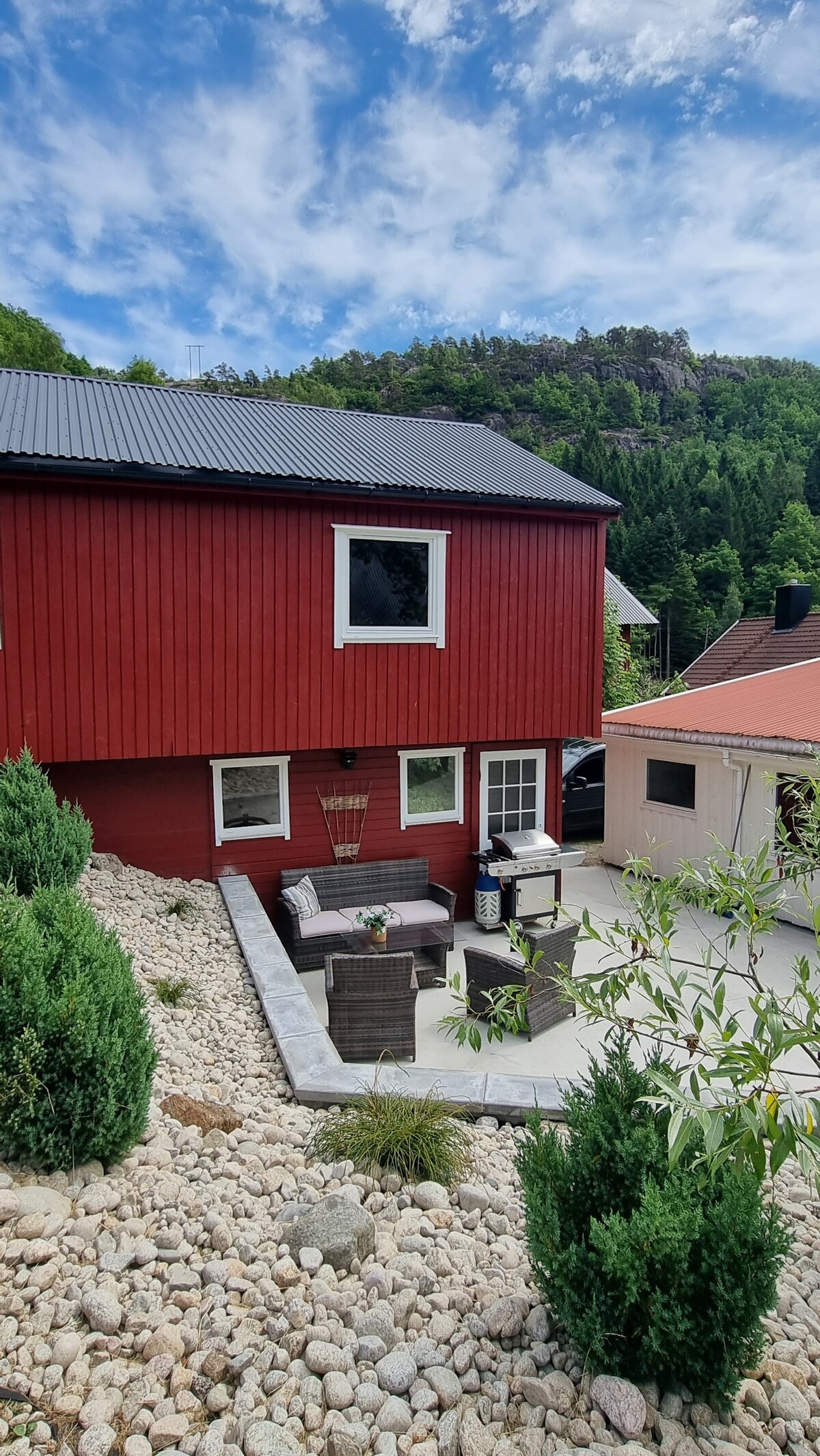 迷人的乡村房屋， Flekkefjord