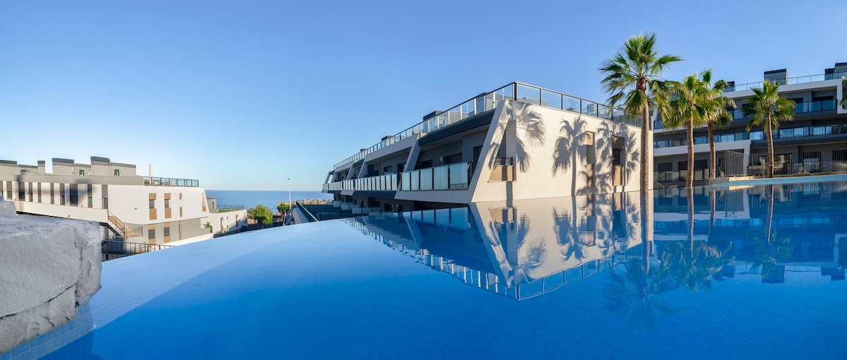位于Gran Alacant的公寓，可欣赏海景、空调、泳池