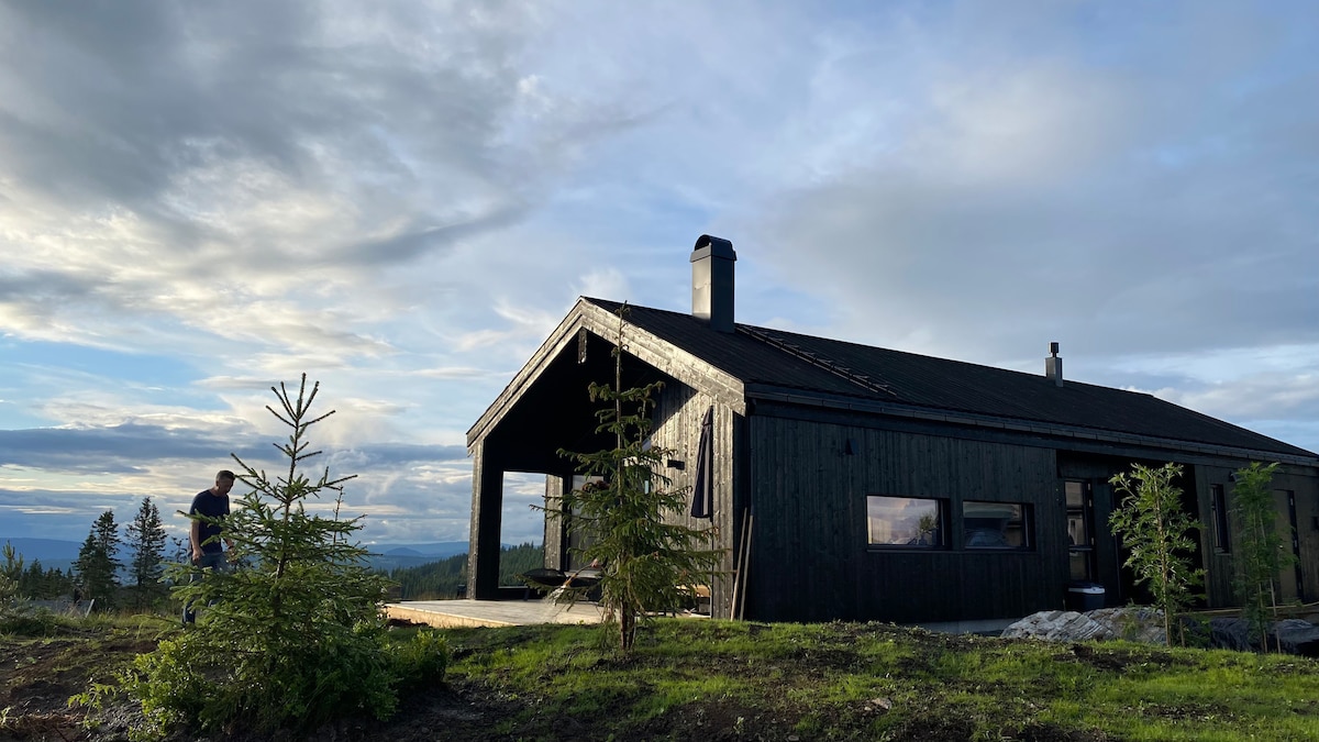 Arkitekttegnet hytte ved Mylla. Ski in/out. Utsikt