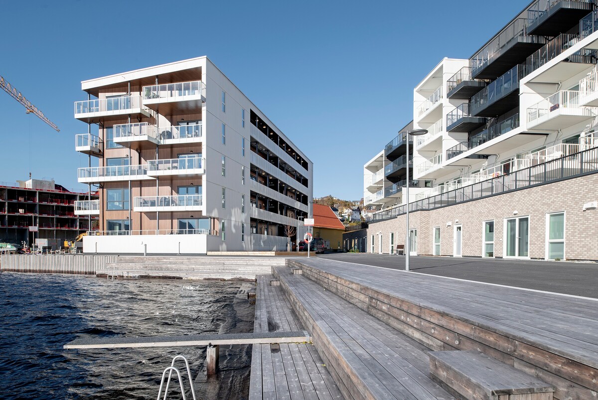 Fin leilighet i moderne kompleks nær Gamle Bergen