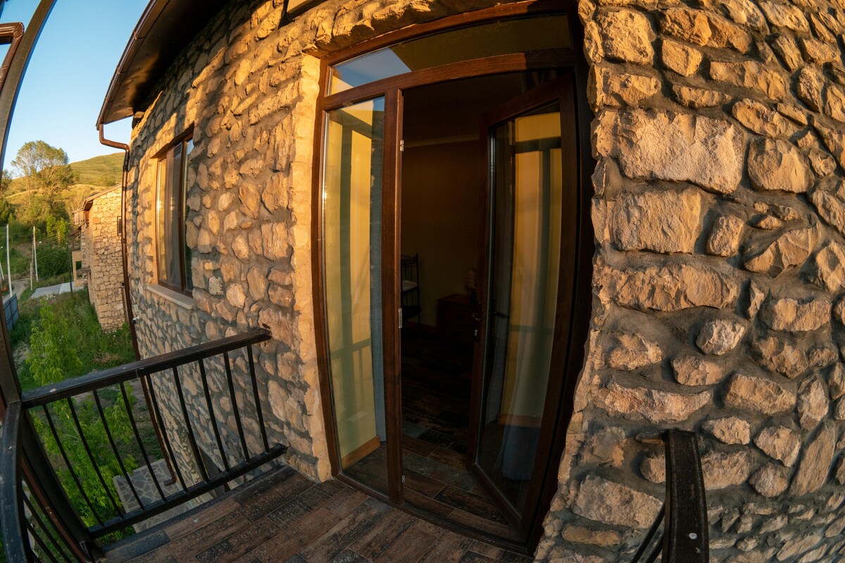 Twin room with Mountain View at Gnishik EcoLodge