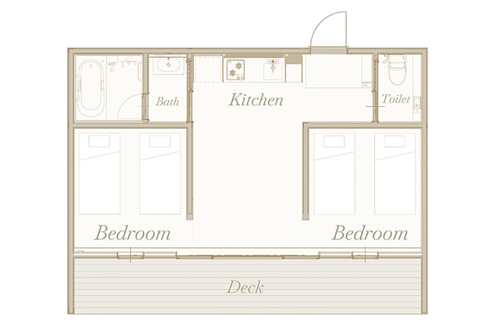 【2023年7月OPEN】 4つのベッドとキッチンを備えたお部屋（フォースルーム ）