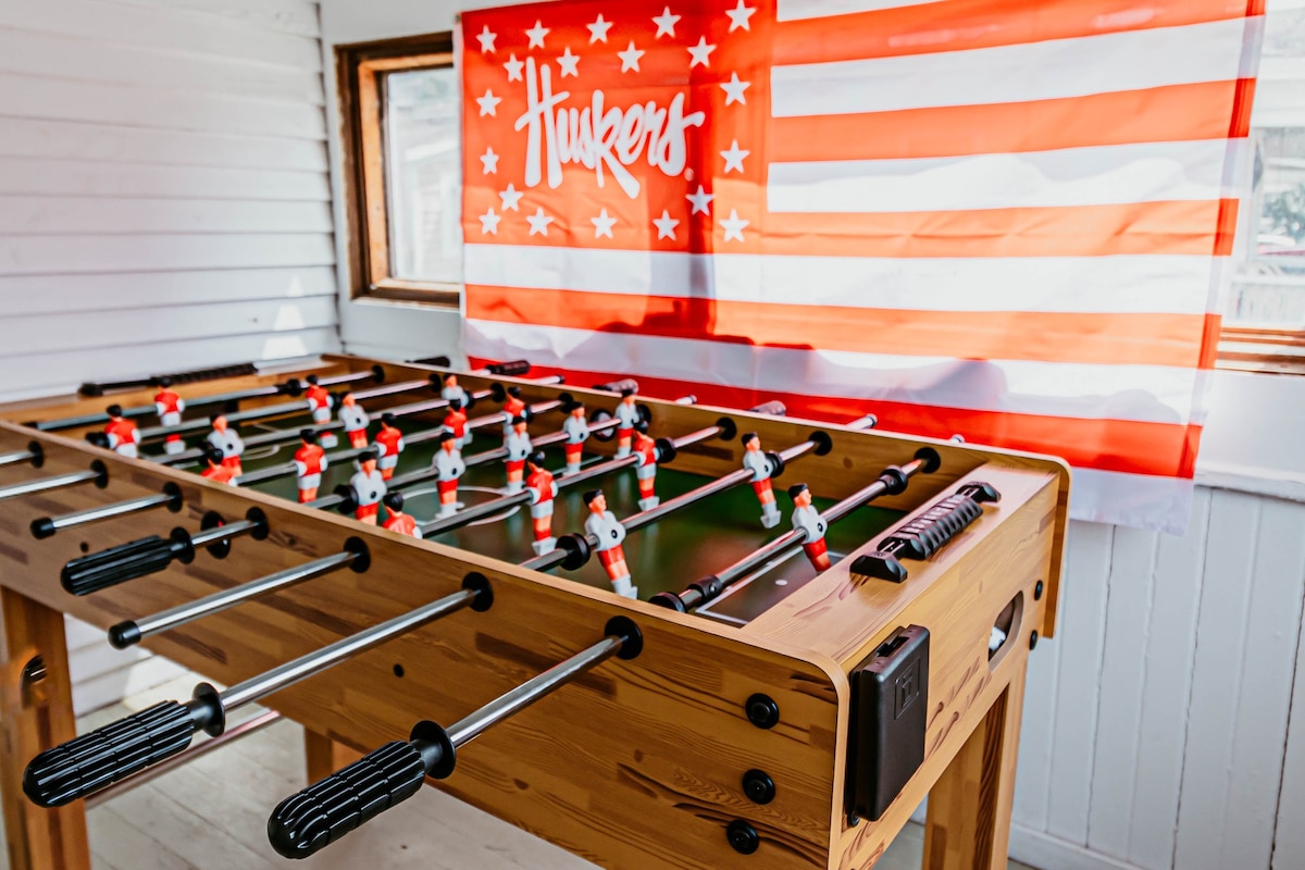 Huskers | Foosball | Billiards | Sun Porch