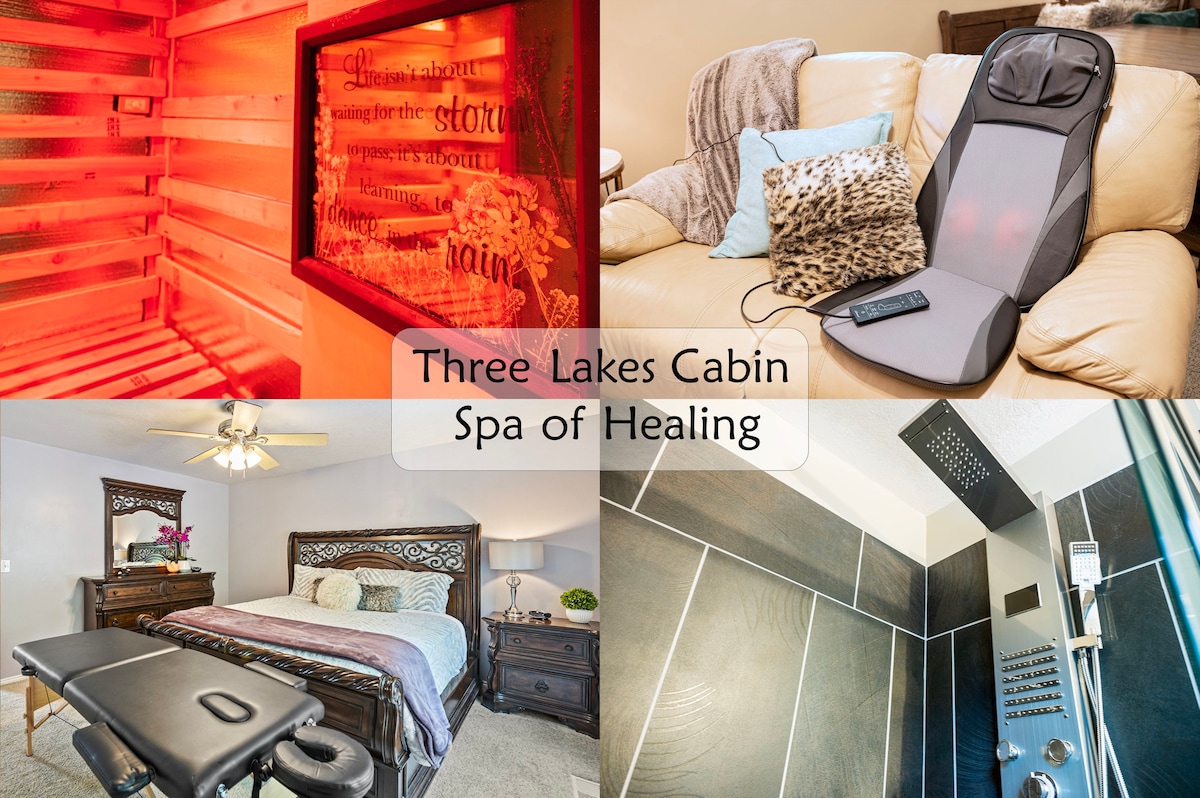 Spa Cabin! Hot tub, sauna, gym, game rm, fire pit