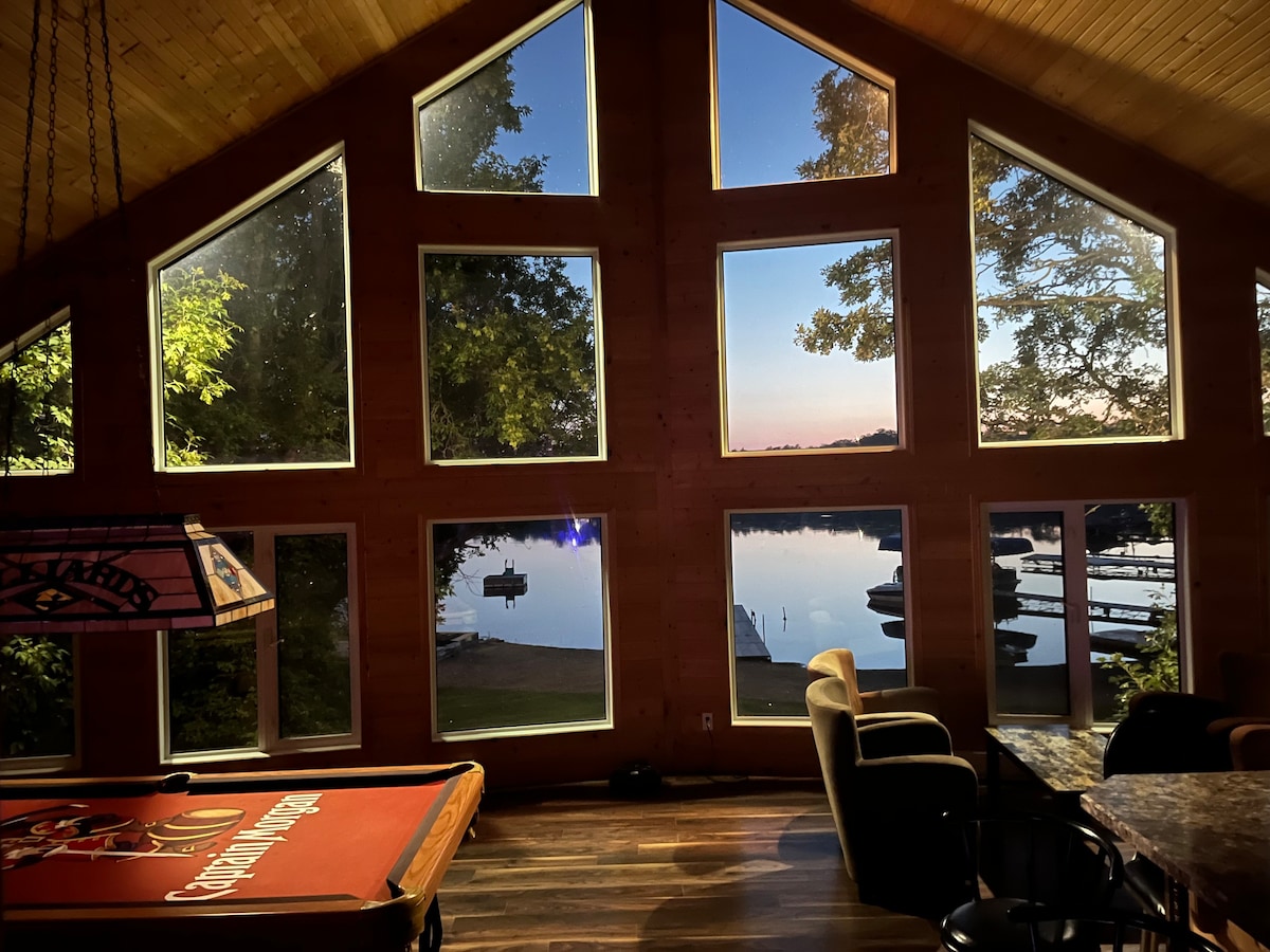 A frame cabin on Lake Metigoshe, Canada
