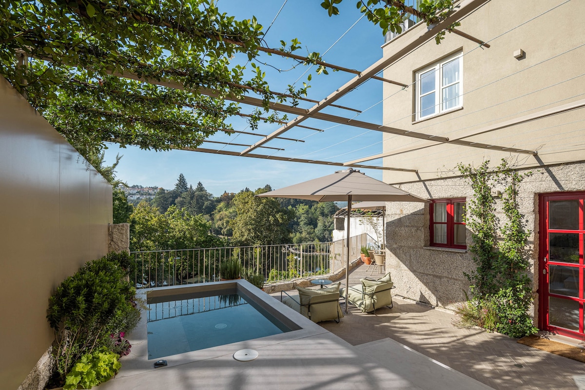 Heated pool all year round with river views