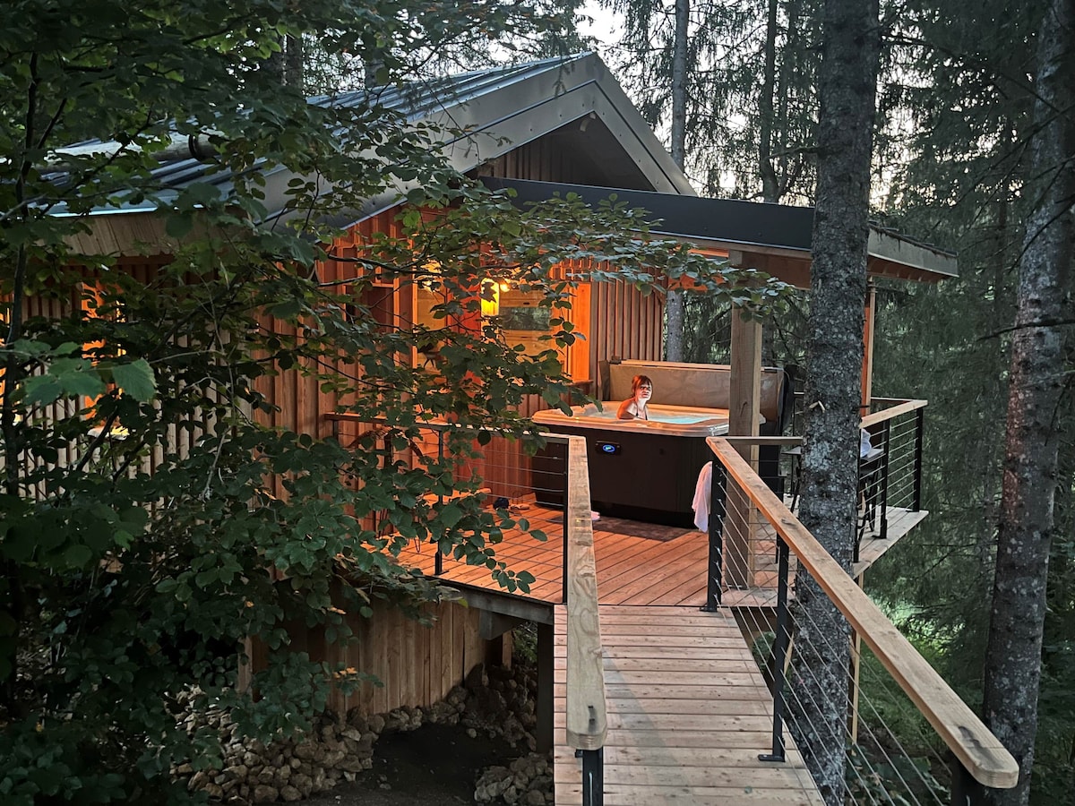 Cabane luxe, (Sauna & Jacuzzi)