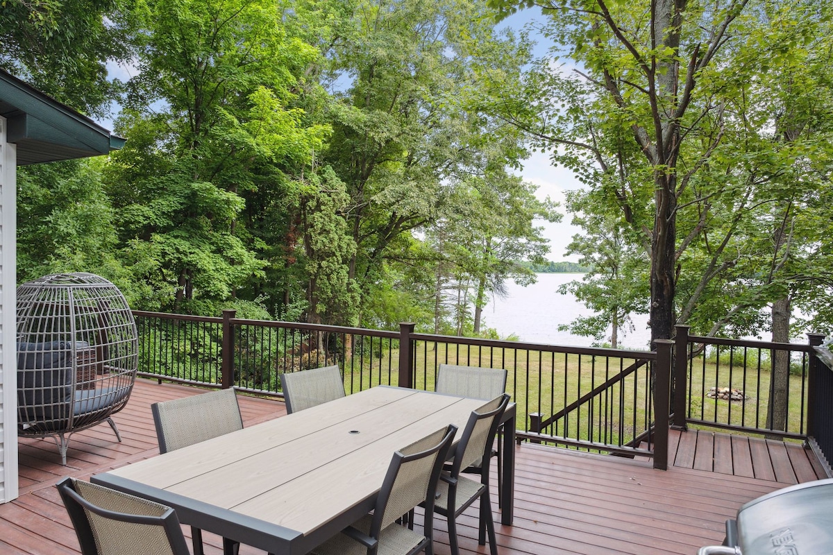 Modern Lakefront Home w/ Game Room and Large Deck!