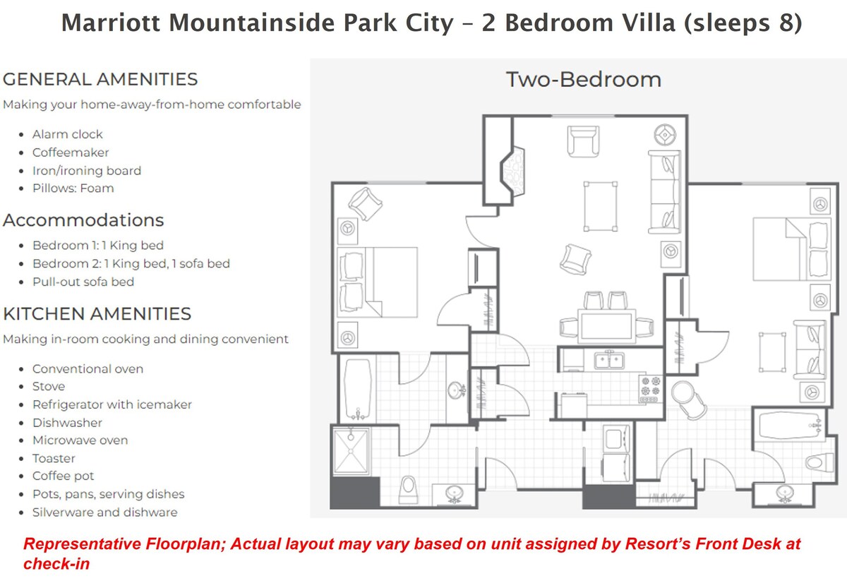 Marriott Mountainside 2BR Luxury Villa Ski-in/out