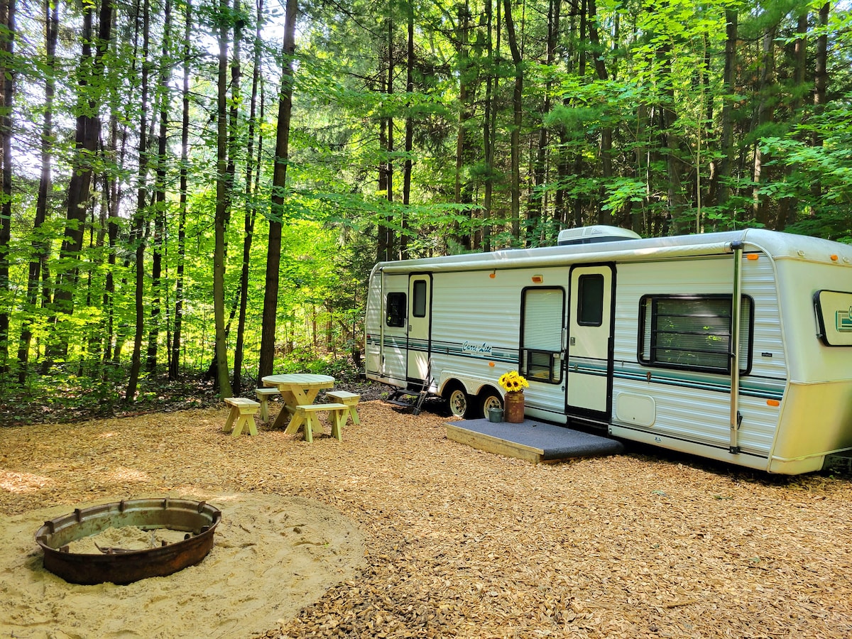 RV on Private Campsite "A", Near Silver Lake MI