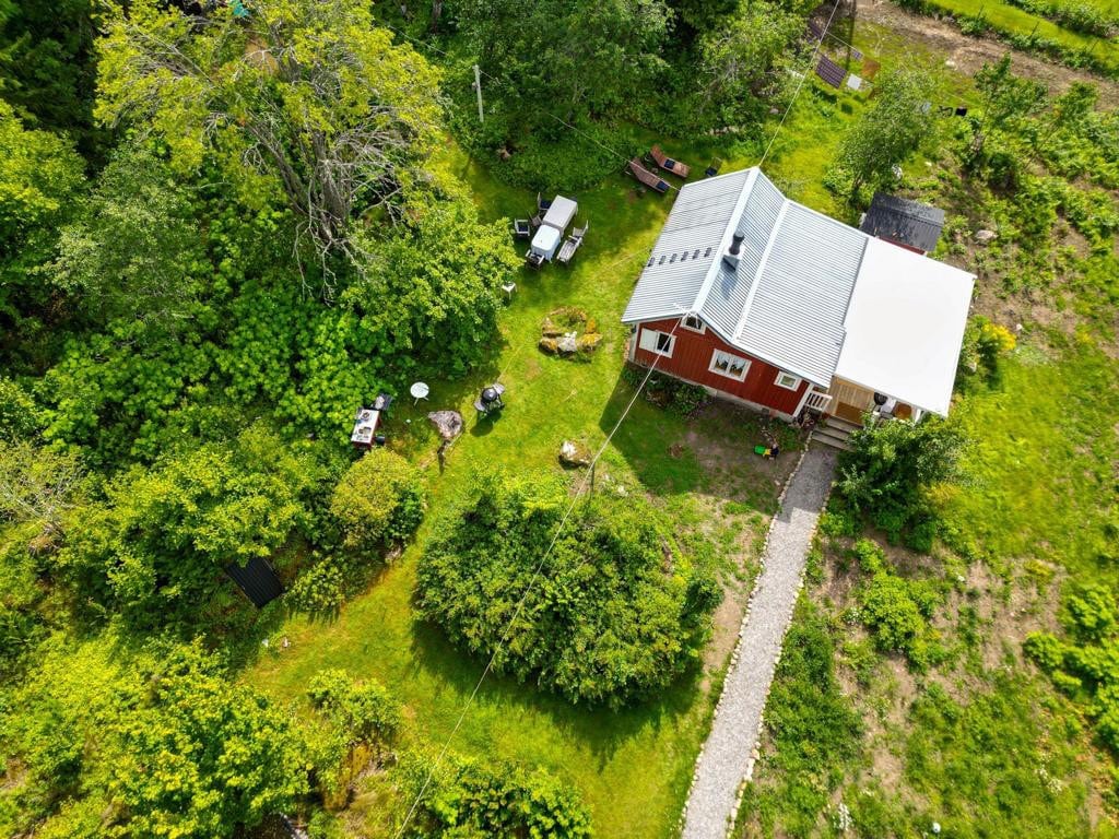 Swedish lake cabin in the woods