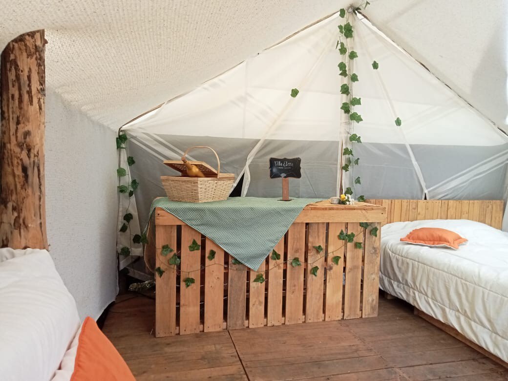 carpa fija tipo glamping