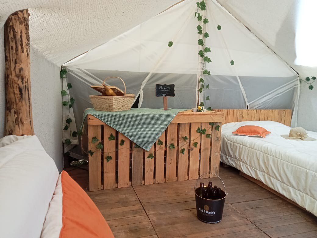 carpa fija tipo glamping