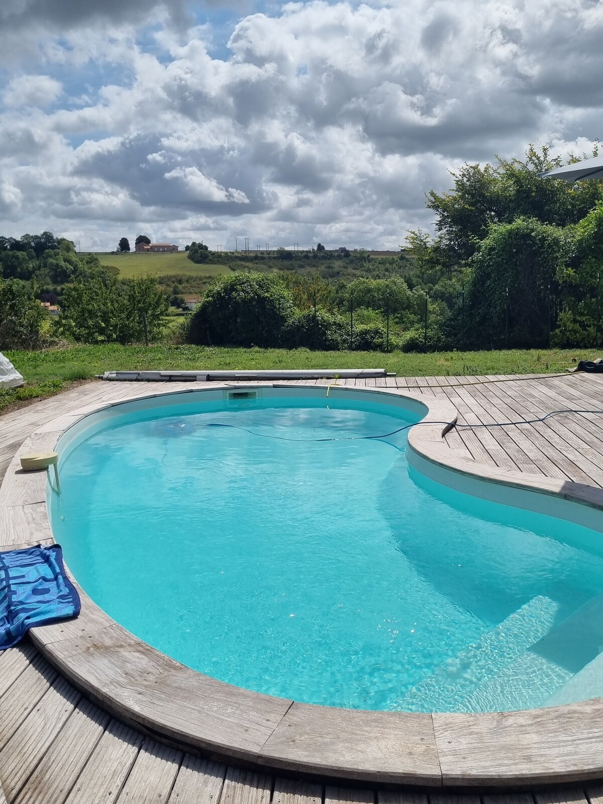 Private pool , 3 bedroom  countryside house .