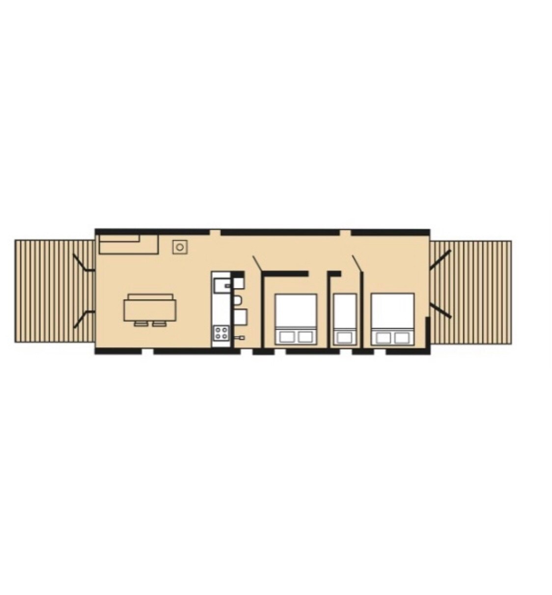 俯瞰水上市场小屋