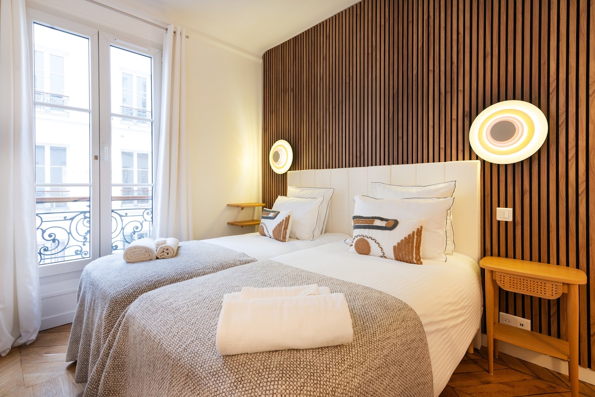 豪华舒适的巴黎市中心- 4间客房， 2个淋浴间+空调