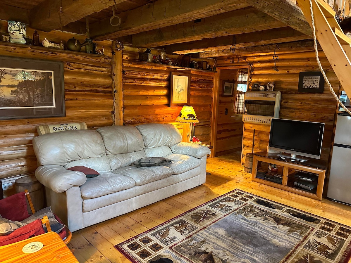 Authentic River front Log Cabin