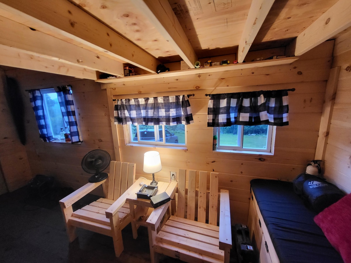 Tiny Off Grid Cabin in the Woods.