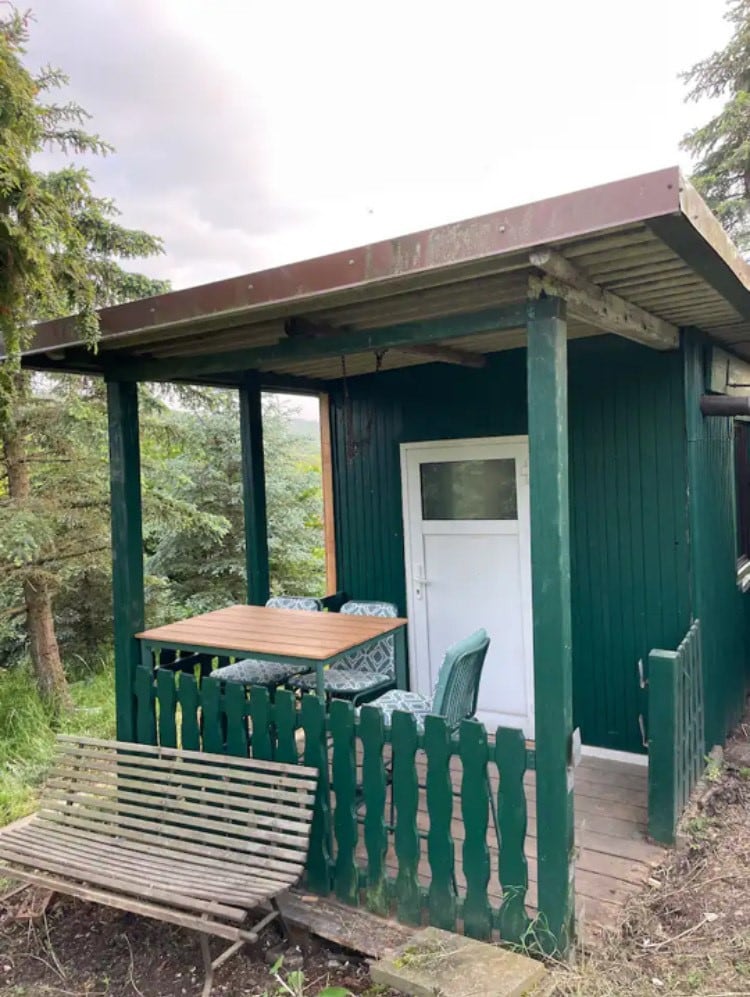 Idyllische Waldhütte Weserbergland mit Fernsicht